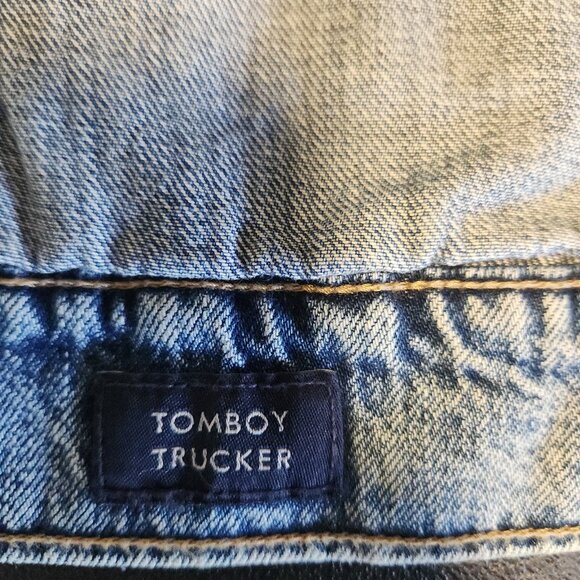 Lucky Brand Tomboy Trucker Denim Jacket Blue Womens Medium Retail $99 NWT - Picture 7 of 15